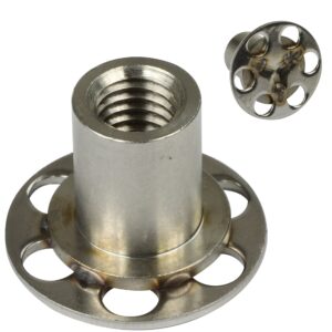 Innfeld ró M10 A4 m botni og 20mm flans