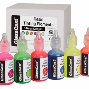 Resin tært Neon litasett  6st í pakka